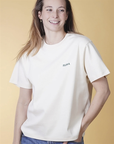 Elsk - Flora BP Interlock T-shirt - Off White